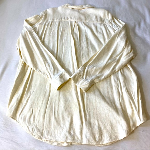 Soft Surroundings Button Front Long Sleeve Tunic Top XL Tencel Rayon Cut 7322 - Picture 8 of 10